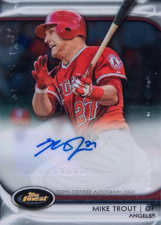 2012 Finest Autograph Rookie Redemption Mike Trout #AR-MT Baseball Card