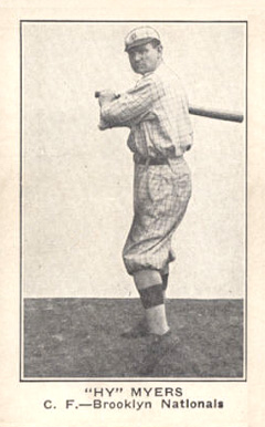 1921 American Caramel--Series of 80 Hy Myers # Baseball Card