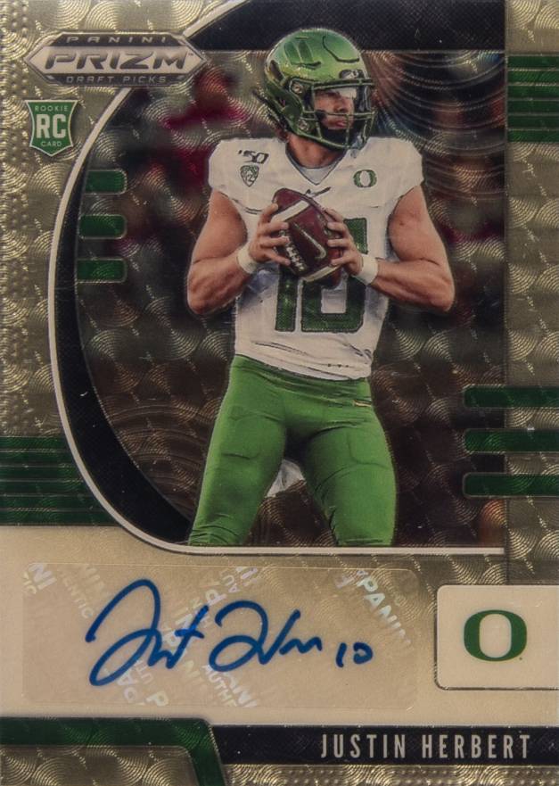 2020 Panini Prizm Draft Picks Justin Herbert #102 Football Card