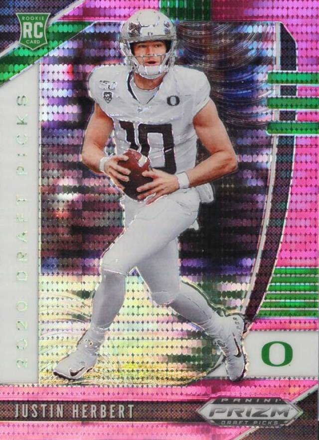 2020 Panini Prizm Draft Picks Justin Herbert #102 Football Card