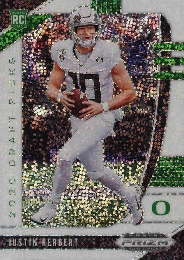 2020 Panini Prizm Draft Picks Justin Herbert #102 Football Card