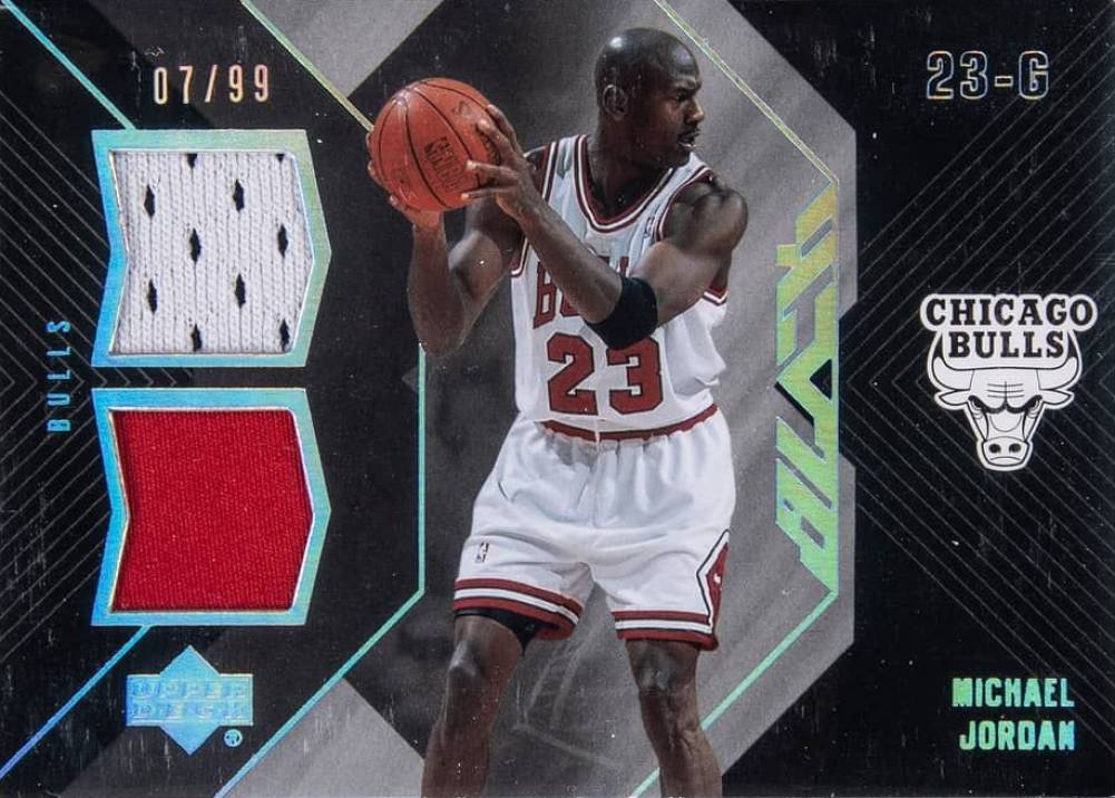 2006 Upper Deck Black Dual Materials Michael Jordan #DM-MJ Basketball Card