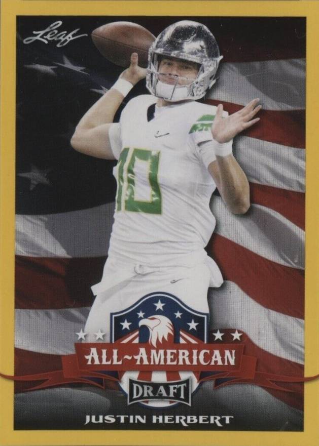 2020 Leaf Draft Justin Herbert #63 Football Card