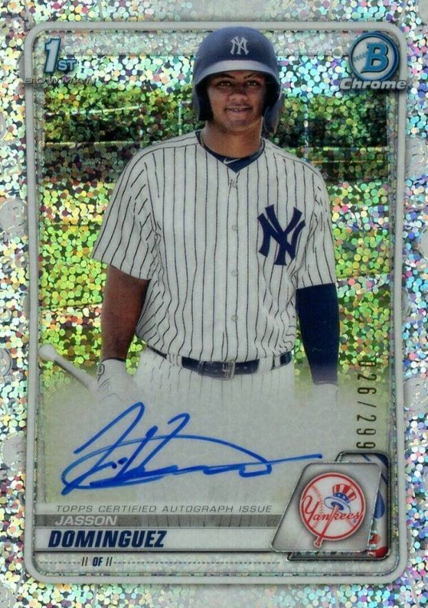 2020  Bowman Chrome Prospect Autographs Jasson Dominguez #CPAJDO Baseball Card