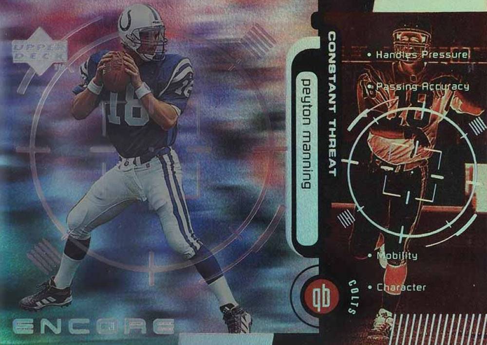 1998 Upper Deck Encore Constant Threat Peyton Manning #2 Football Card