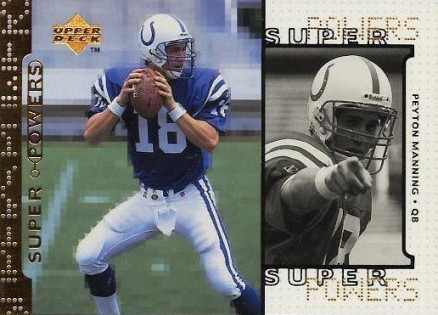 1998 Upper Deck Super Powers Peyton Manning #S16 Football Card