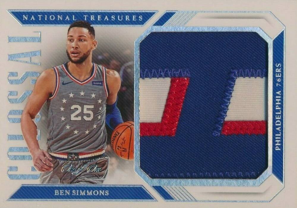 2018 National Treasures Colossal Materials Ben Simmons #BS Basketball Card