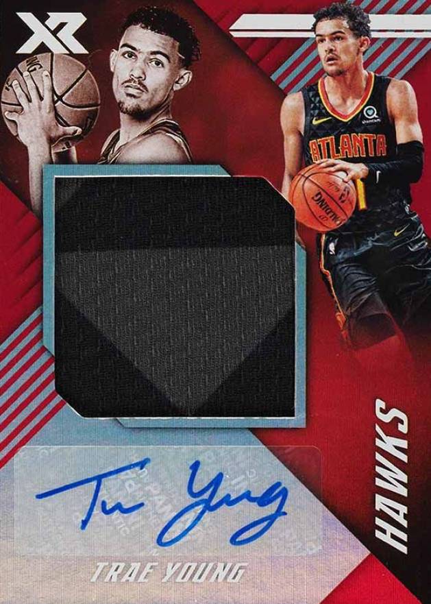 2018 Panini Chronicles XR Rookie Jumbo Swatch Autographs Trae Young #TYG Basketball Card