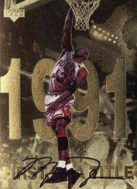 1998 Upper Deck Gatorade Michael Jordan First Title #7 Basketball Card