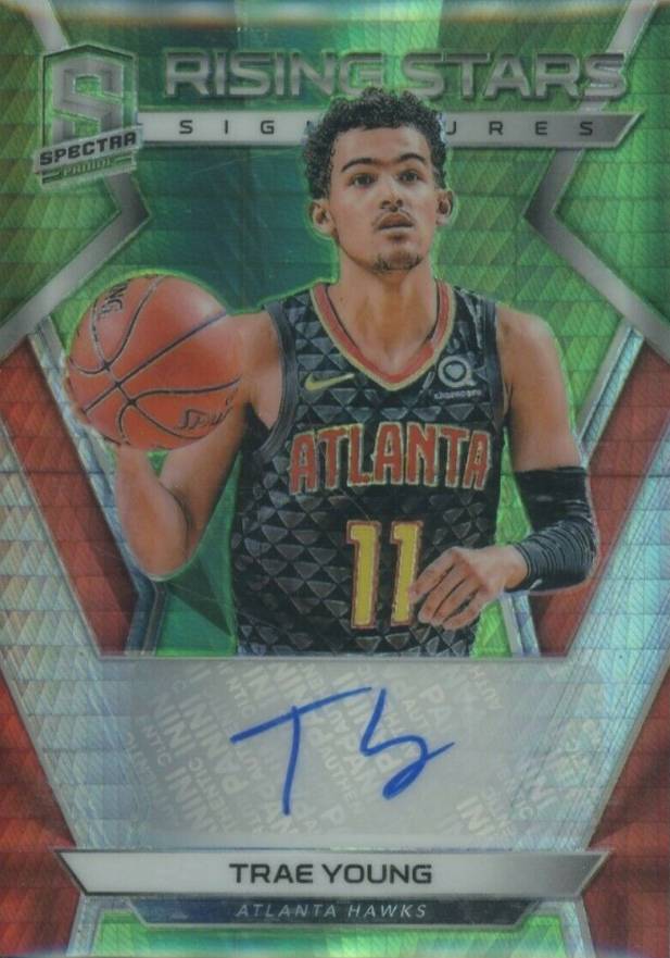 2018 Panini Spectra Rising Stars Signatures Trae Young #TYG Basketball Card