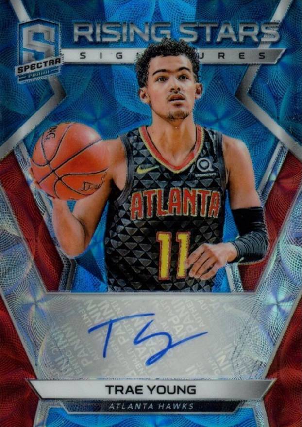 2018 Panini Spectra Rising Stars Signatures Trae Young #TYG Basketball Card