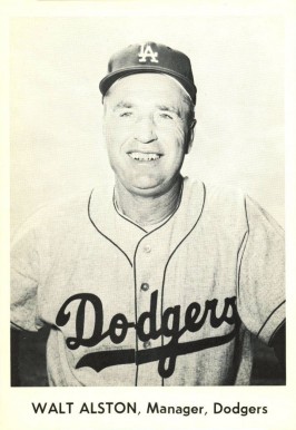 1958 Dodgers Team Issue Walt Alston # Baseball Card