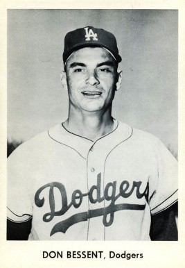 1958 Dodgers Team Issue Don Bessent # Baseball Card