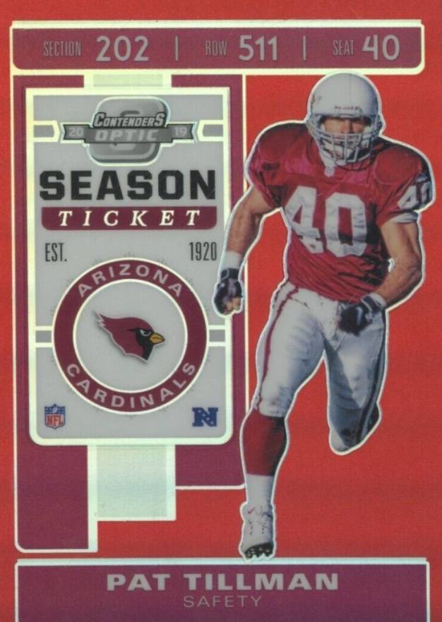 2019 Panini Contenders Optic Pat Tillman #1 Football Card