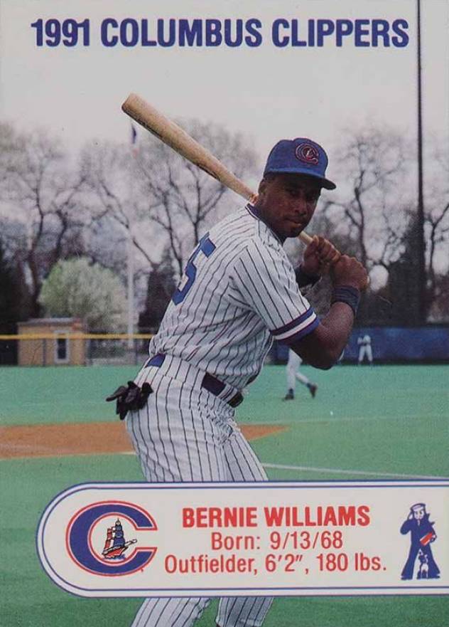 1991 Columbus Clippers Police Bernie Williams # Baseball Card