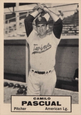 1961 Topps Dice Game Camilo Pascual # Baseball Card