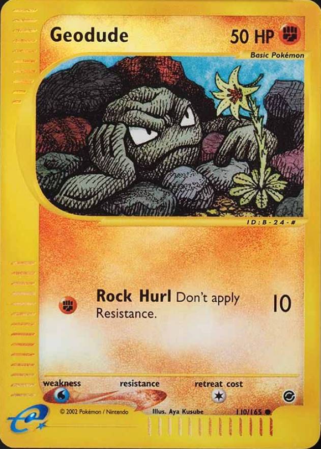 2002 Pokemon Expedition Geodude-Reverse Foil #110 TCG Card