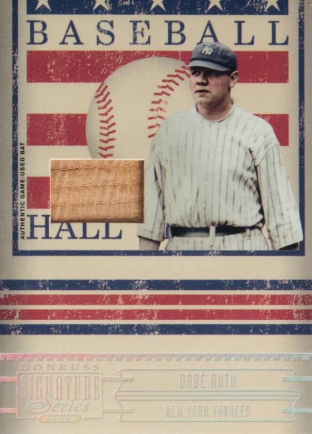 2005 Donruss Signature Hall of Fame Babe Ruth #HOF31 Baseball Card