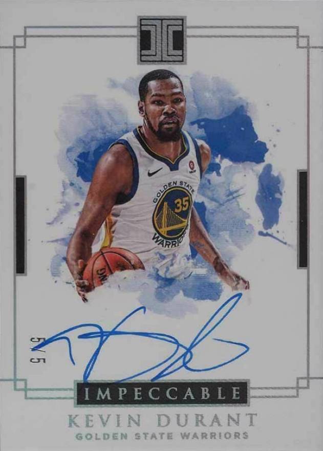 2018 Panini Impeccable Impeccable Stars Signatures Kevin Durant #KDR Basketball Card