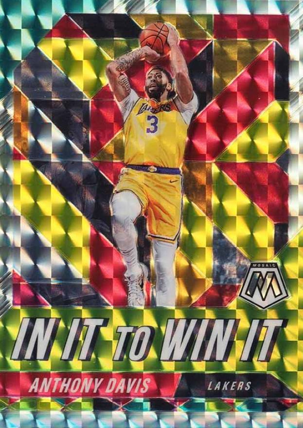 2019 Panini Mosaic In It to Win It Anthony Davis #5 Basketball Card