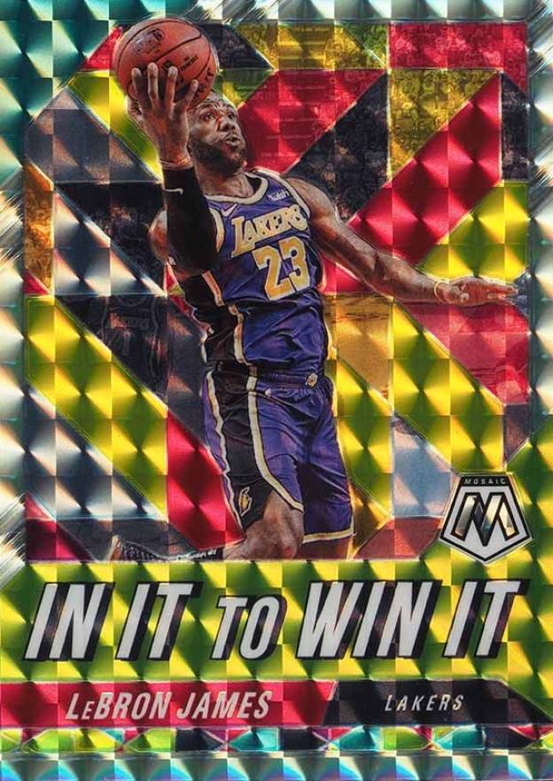 2019 Panini Mosaic In It to Win It LeBron James #17 Basketball Card