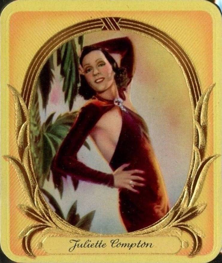 1934 Garbaty Cigarette Moderne Schonheitsgalerie Juliette Compton #223 Non-Sports Card