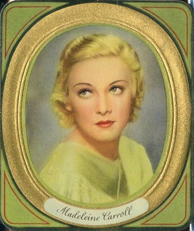 1934 Garbaty Cigarette Moderne Schonheitsgalerie Madeleine Carroll #296 Non-Sports Card