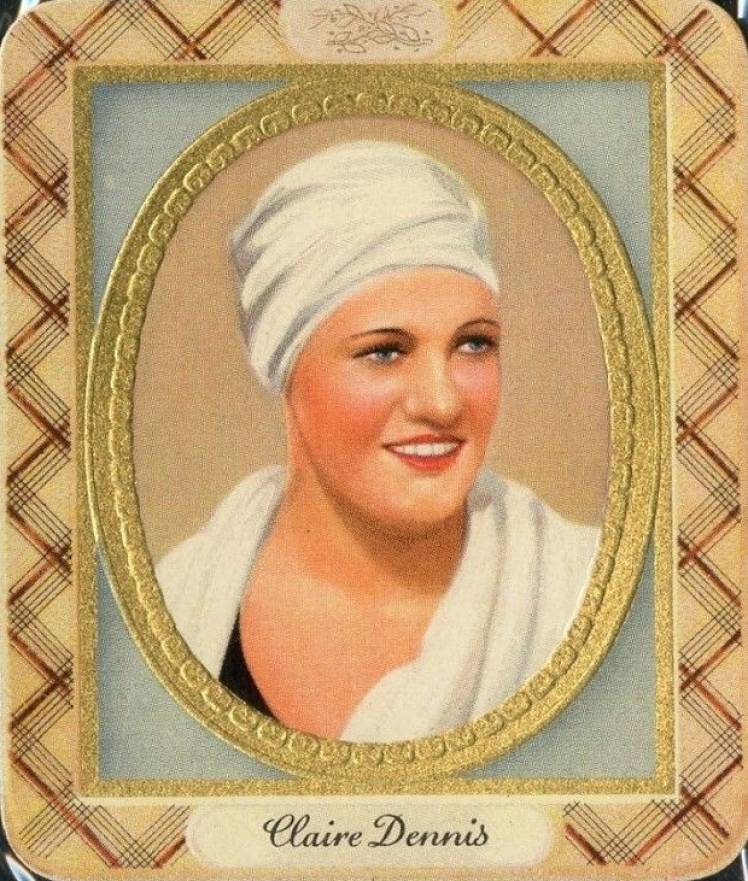 1934 Garbaty Cigarette Moderne Schonheitsgalerie Claire Dennis #224 Non-Sports Card