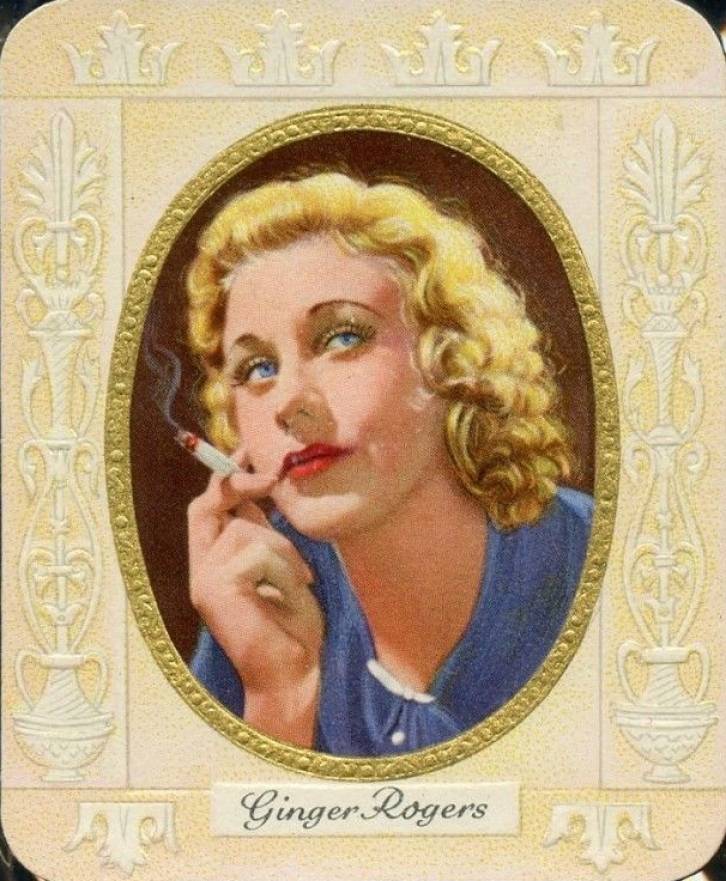 1934 Garbaty Cigarette Moderne Schonheitsgalerie Ginger Rogers #80 Non-Sports Card