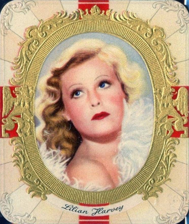 1934 Garbaty Cigarette Moderne Schonheitsgalerie Lilian Harvey #14 Non-Sports Card