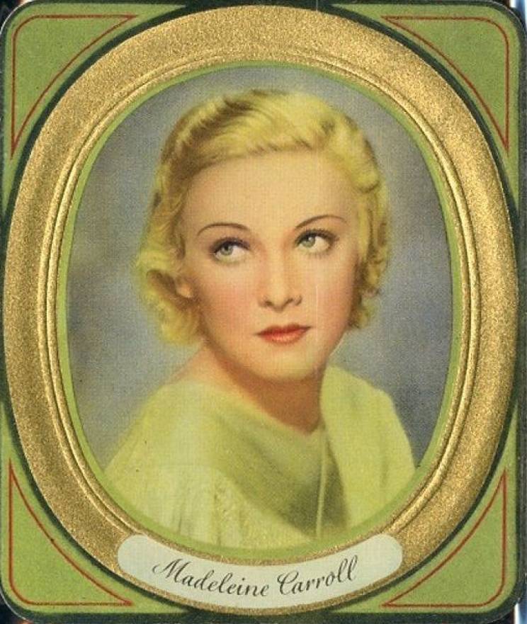 1934 Garbaty Cigarette Moderne Schonheitsgalerie Madeleine Carroll #296 Non-Sports Card