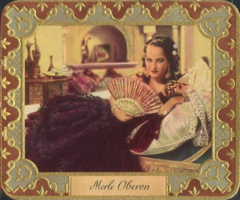 1934 Garbaty Cigarette Moderne Schonheitsgalerie Merle Oberon #122 Non-Sports Card