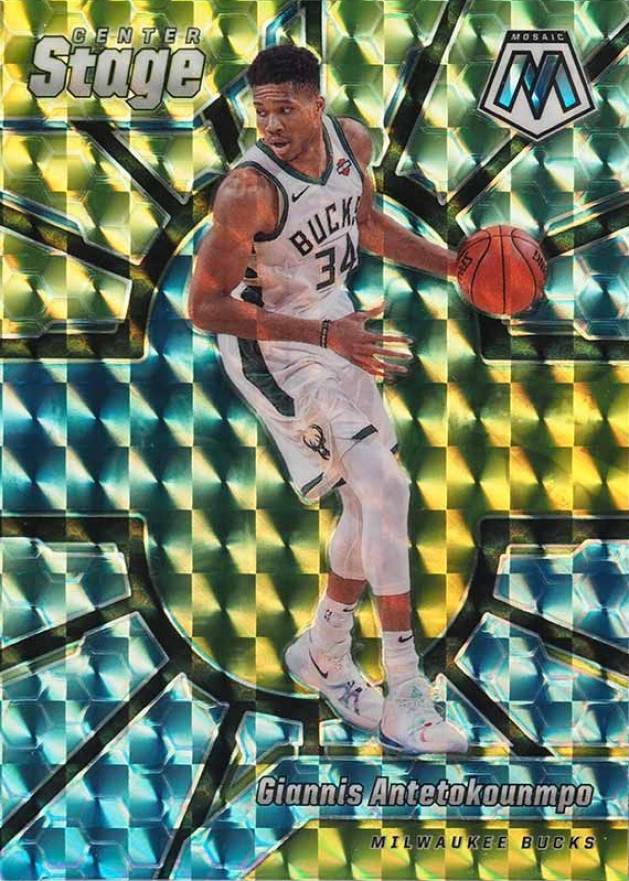 2019 Panini Mosaic Center Stage Giannis Antetokounmpo #24 Basketball Card