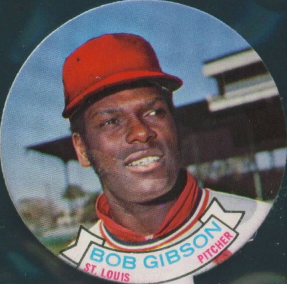 1972 Topps Candy Lids Test Issue Bob Gibson # Baseball Card