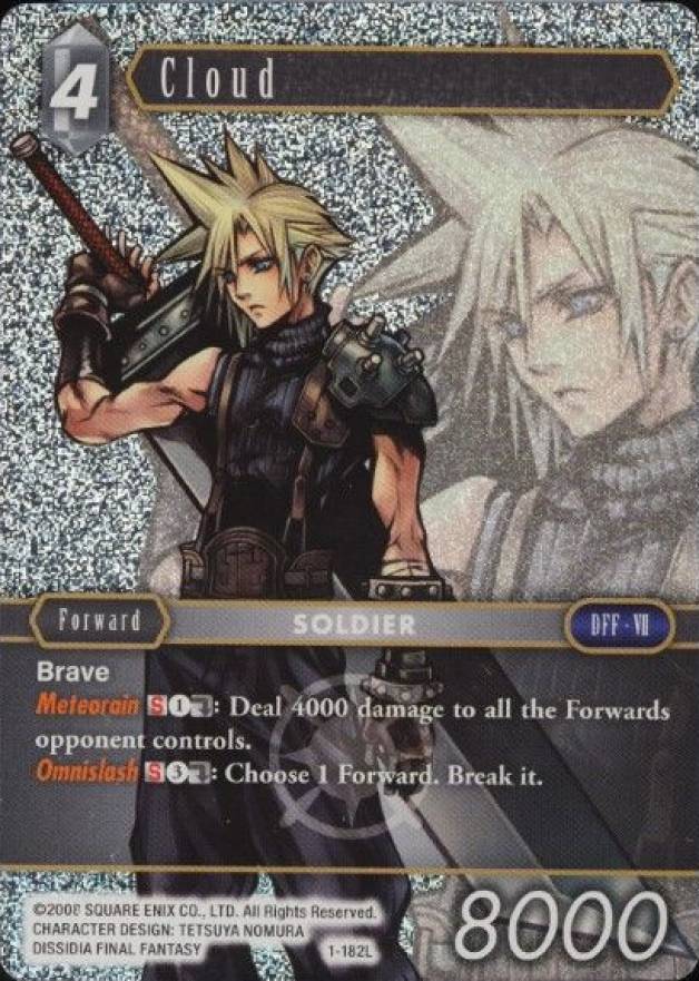 2016 Final Fantasy Opus I Cloud #182L TCG Card