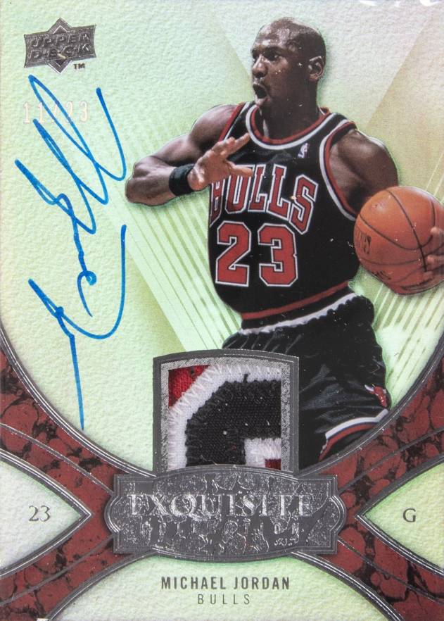 2008 Upper Deck Exquisite Collection Player Box Patch Autograph Michael Jordan #MH Basketball Card
