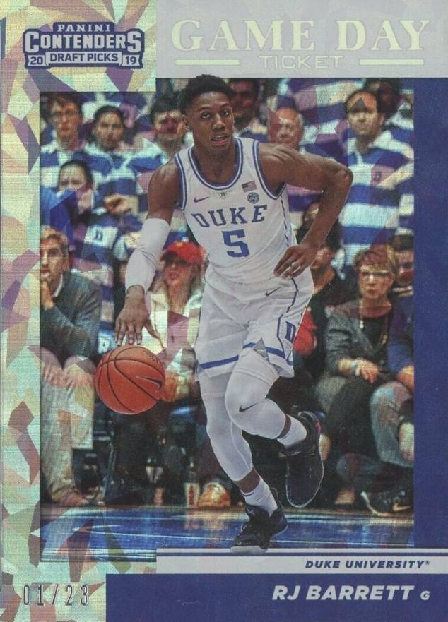 2019 Panini Contenders Draft Picks Game Day Ticket RJ Barrett #3 Basketball Card