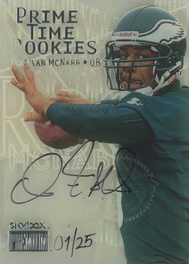 1999 Skybox Premium Prime Time Rookies Donovan McNabb #10 Football Card