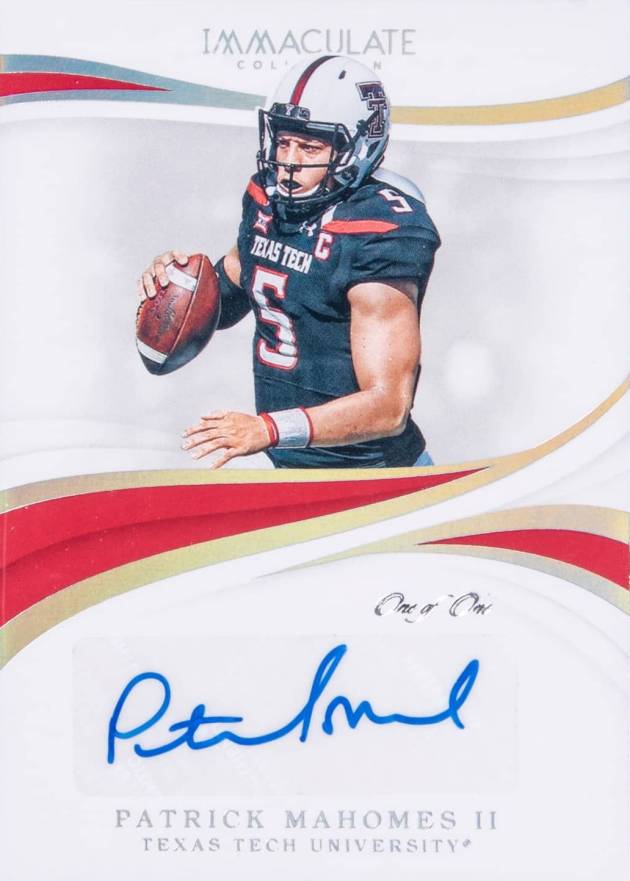 2019 Panini Immaculate Collection Collegiate Patrick Mahomes II #80 Football Card