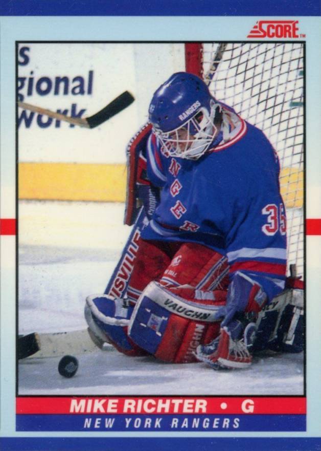 1990 Score Young Superstars Mike Richter #27 Hockey Card