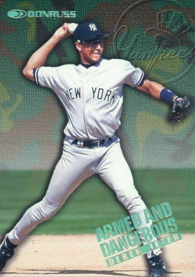 1997 Donruss Armed and Dangerous Derek Jeter #11 Baseball Card