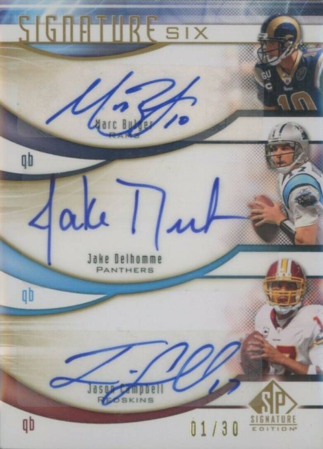 2009 SP Signature Signature Six Aaron Rodgers/Marc Bulger/Joe Flacco/Derek Anderson/Jason Campbell/Jake Delhomme # Football Card