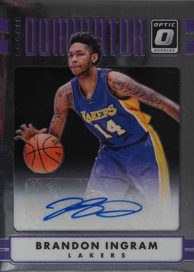 2016 Panini Donruss Optic Dominator Signatures Brandon Ingram #17 Basketball Card