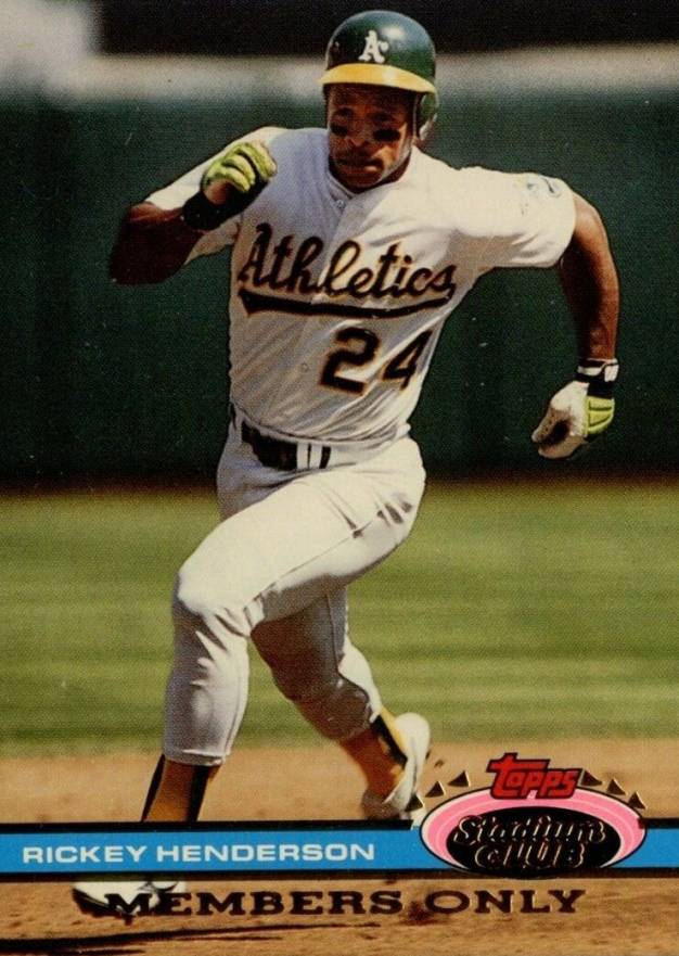 1991 Stadium Club Members Only Rickey Henderson # Baseball Card