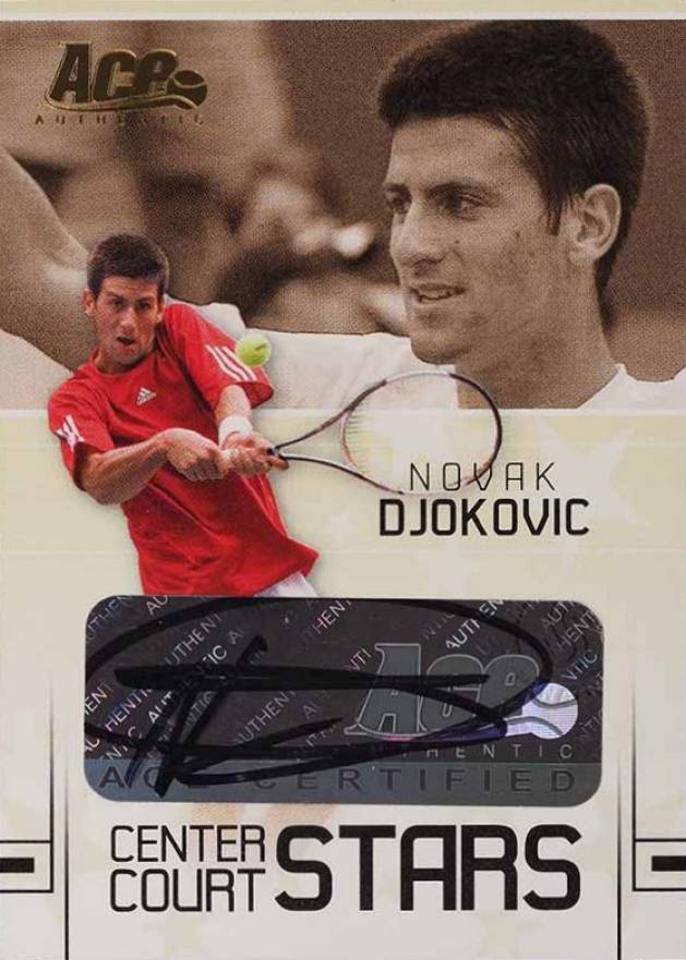 2006  Ace Authentic Center Court Stars Novak Djokovic #CC-2 Other Sports Card