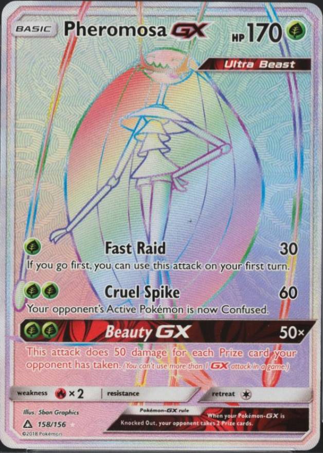 2018 Pokemon Sun & Moon Ultra Prism Full Art/Pheromosa GX #158 TCG Card