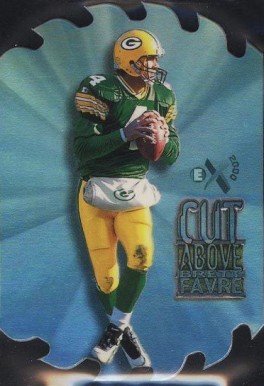 1997 Skybox E-X2000 Cut Above Brett Favre #2 Football Card