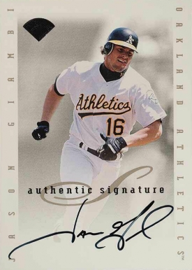 1996 Leaf Signature Extended Autographs Jason Giambi # Baseball Card