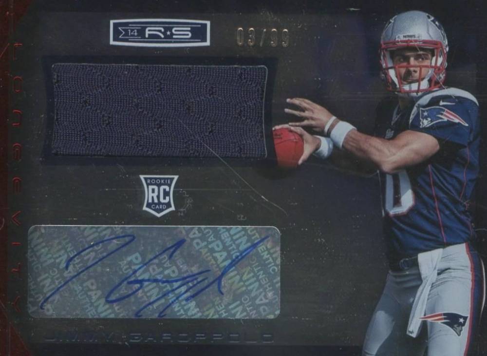 2014 Panini Rookies & Stars Rookie Material Signatures Jimmy Garoppolo #RM-JG Football Card