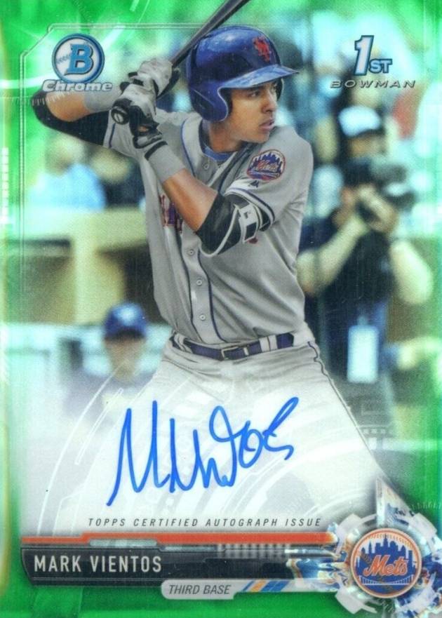 2017 Bowman Draft Chrome Draft Picks Autographs  Mark Vientos #CDAMV  Baseball Card